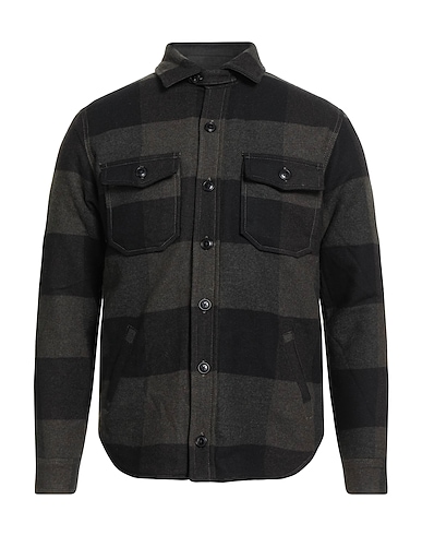 BL'KER Kariertes Hemd Militärgrün 40% Baumwolle, 30% Wolle, 15% Polyester, 15% Polyamid