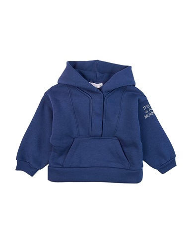 MONNALISA Hooded sweatshirt Navy 75% Cotton, 25% Polyester