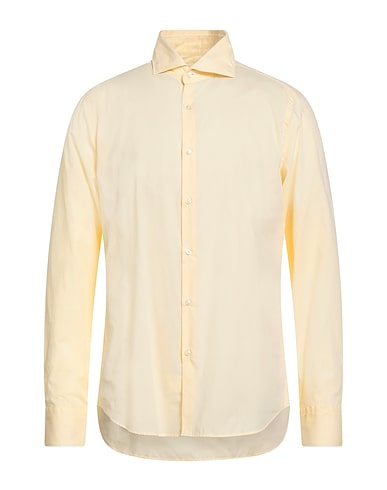 GMF 965 Solid colour shirt Pastel yellow 100% Cotton
