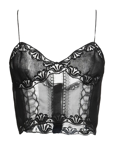 ALBERTA FERRETTI Silk top Black 100% Silk