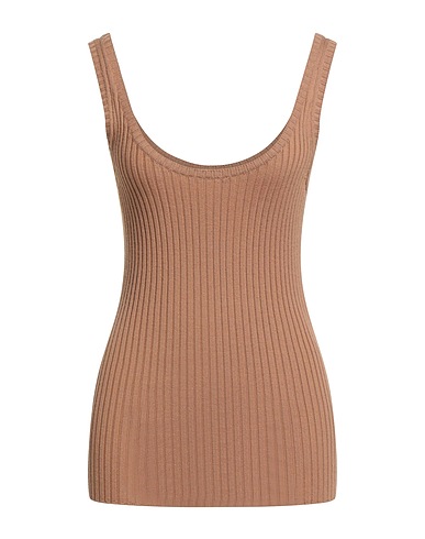 CHLOÉ Top Kamel 90% Wolle, 10% Kaschmir, Polyamid, Elastan