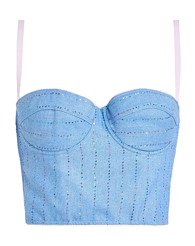 DES_PHEMMES Bustier Light blue 41% Wool, 28% Polyester, 16% Polyamide, 15% Viscose
