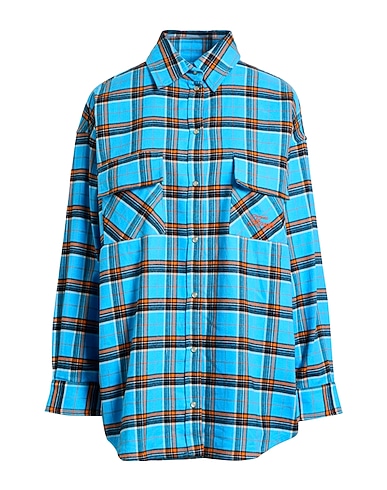 FORTE DEI MARMI COUTURE Checked shirt Azure 100% Cotton