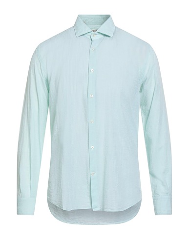 BROOKSFIELD Camicia tinta unita Verde chiaro 100% Cotone