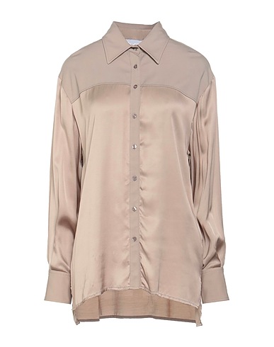 KAOS Solid colour shirts & blouses Light brown 100% Viscose