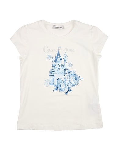 MONNALISA T-shirt White 93% Cotton, 7% Elastane