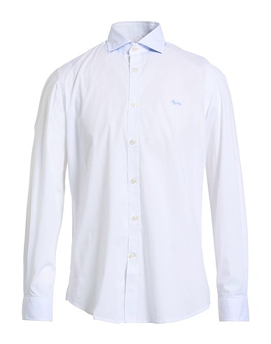 HARMONT & BLAINE Solid colour shirt White 97% Cotton, 3% Elastane