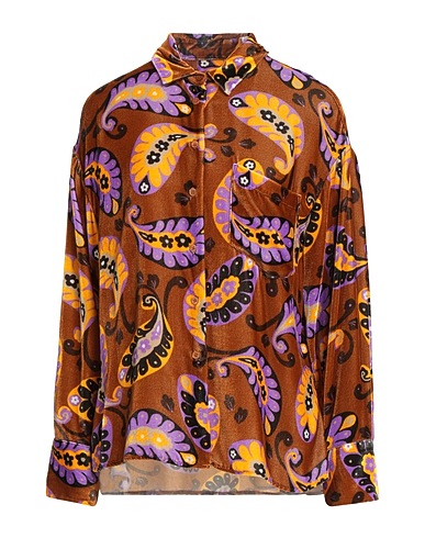 MALÌPARMI Floral shirts & blouses 82% Viscose, 18% Silk