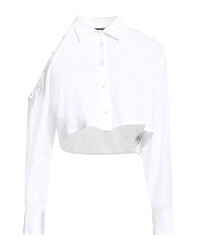 GAëLLE Paris Solid color shirts & blouses NOIR White 100% Cotton