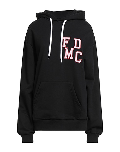 FORTE DEI MARMI COUTURE Hooded track jacket  Black 100% Cotton