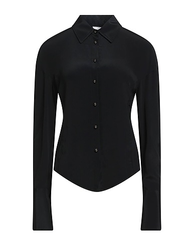 BLUGIRL Solid colour shirts & blouses Black 85% Acetate, 10% Silk, 5% Elastane