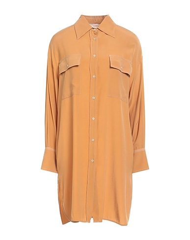 JUCCA Solid color shirts & blouses Sand 94% Silk, 6% Elastane