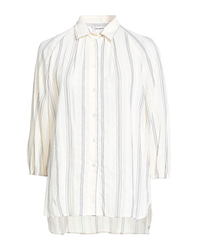 CALIBAN Striped shirt Off white 100% Cotton