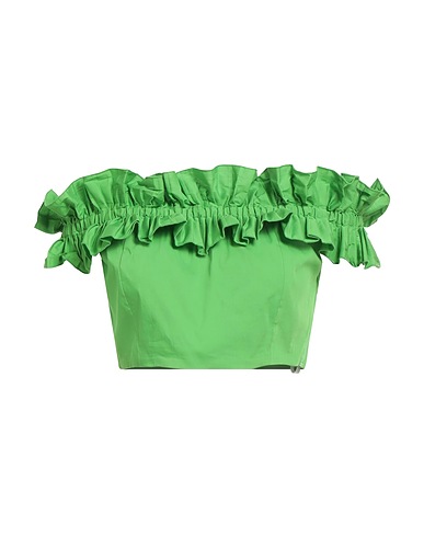 CLIPS MORE Top Green 79% Cotton, 18% Polyamide, 3% Elastane