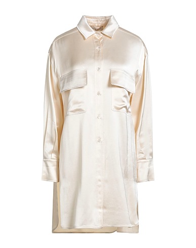 GENTRYPORTOFINO Solid colour shirts & blouses Cream 87% Viscose, 13% Wool