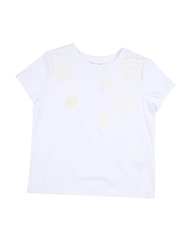 PATRIZIA PEPE T-shirt GIRL White 95% Cotton, 5% Elastane