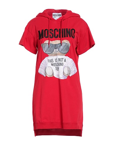 MOSCHINO Kurzes Kleid COUTURE Rot 100% Baumwolle