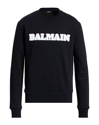 BALMAIN Sweatshirt Black 99% Cotton, 1% Elastane