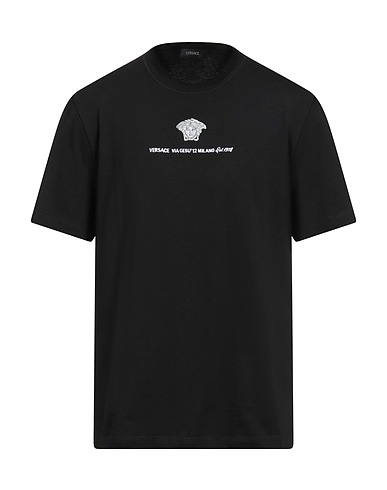 VERSACE T-shirt Black 100% Cotton, Polyester