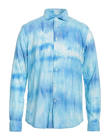 BRIAN DALES Leinenhemd Himmelblau 55% Leinen, 45% Baumwolle