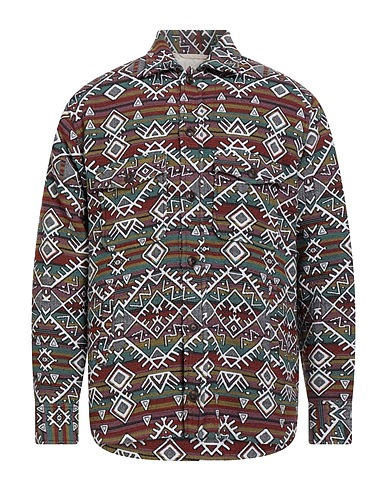 TINTORIA MATTEI 954 Patterned shirt Mauve 43% Cotton, 40% Polyester, 14% Acrylic, 3% Other Fibres