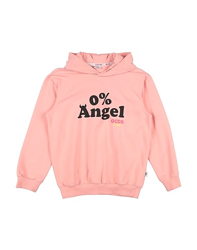 GCDS MINI Hooded track jacket  Pink 95% Cotton, 5% Elastane