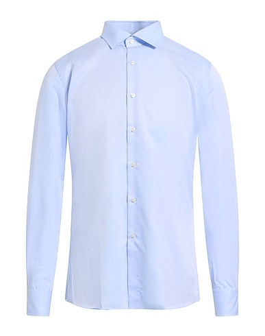 XACUS Einfarbiges Hemd Himmelblau 100% Baumwolle