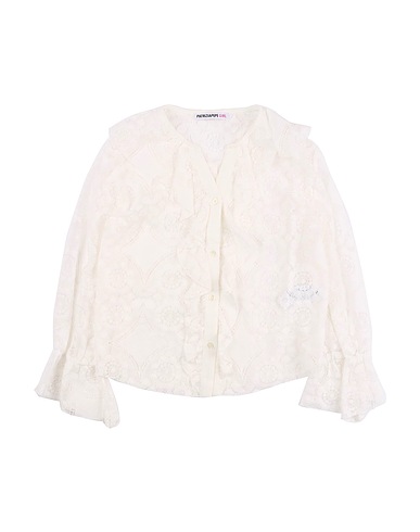 PATRIZIA PEPE Solid colour shirts & blouses White 55% Cotton, 45% Polyamide, Polyester