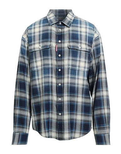 DSQUARED2 Checked shirt Blue 100% Cotton
