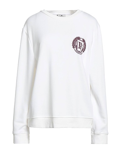 ELISABETTA FRANCHI Sweatshirt White 65% Cotton, 35% Polyester, Elastane