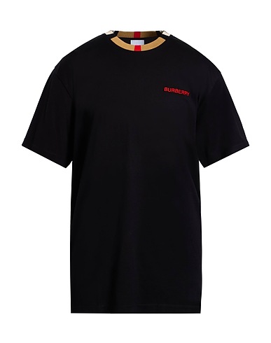 BURBERRY T-shirt Black 100% Cotton, Elastane