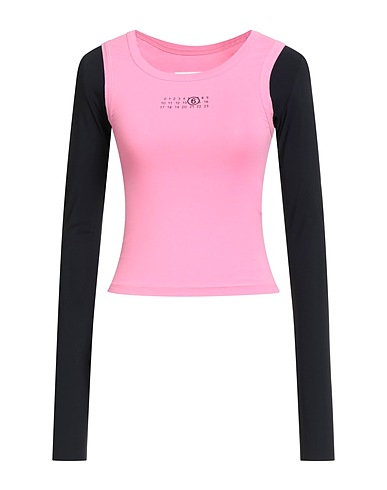 MM6 MAISON MARGIELA T-shirt Pink 90% Cotton, 10% Elastane, Polyamide