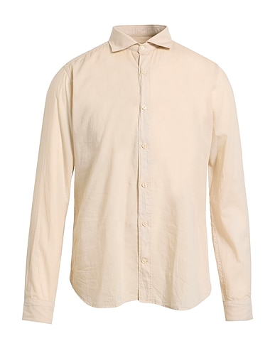 TINTORIA MATTEI 954 Solid color shirt Beige 100% Cotton