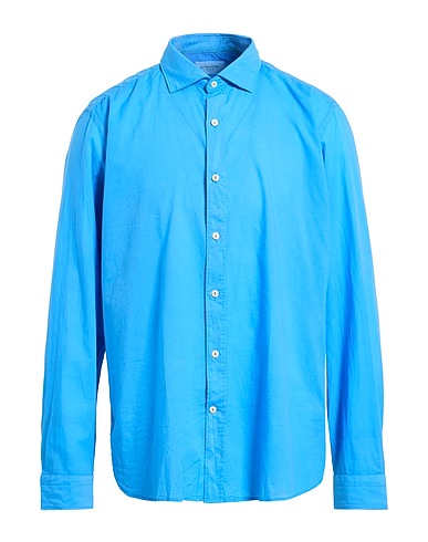 TINTORIA MATTEI 954 Solid color shirt Azure 100% Cotton