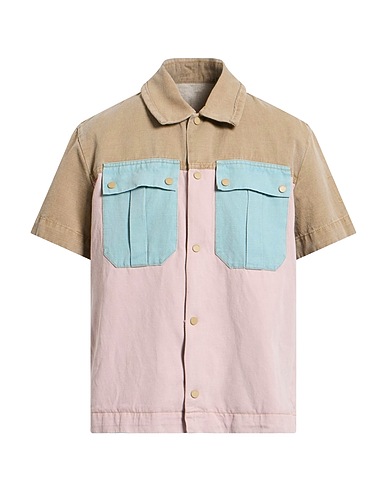 HISTORIC Patterned shirt Light pink 70% Cotton, 30% Linen