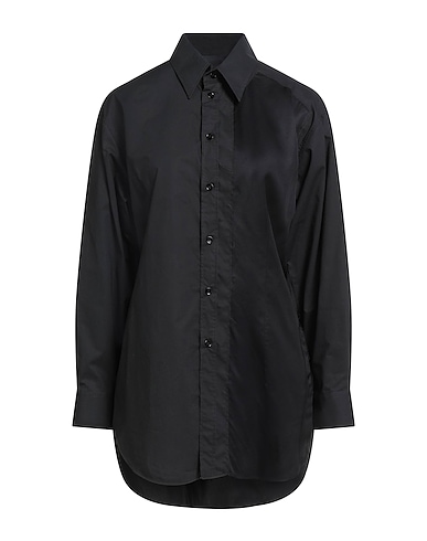 MM6 MAISON MARGIELA Solid color shirts & blouses Black 100% Cotton, Viscose