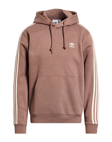 ADIDAS ORIGINALS Hooded track jacket  Light brown 70% Cotton, 30% Polyester