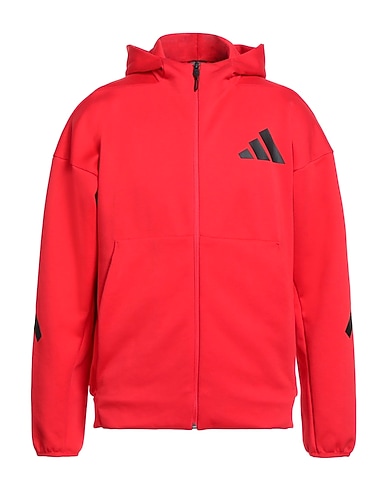 ADIDAS Felpa Rosso 57% Poliestere riciclato, 43% Cotone