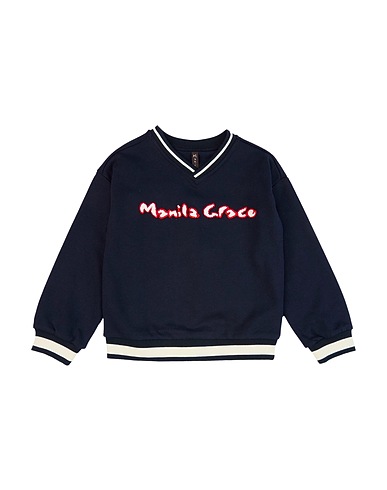 MANILA GRACE Sweatshirt Midnight blue 80% Cotton, 20% Polyester