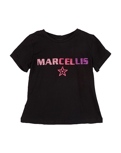 MARC ELLIS T-shirt Black 94% Cotton, 6% Elastane