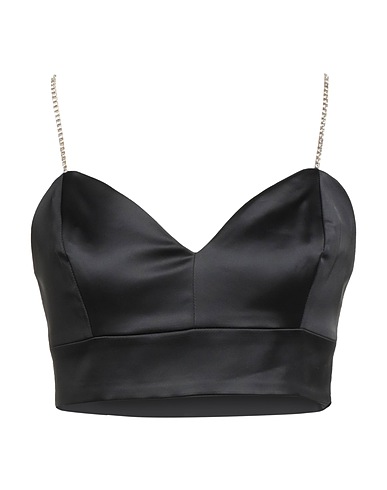 FRACOMINA Top GOLD Black 96% Polyester, 4% Elastane