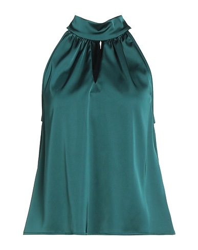 MAISON SCOTCH Top Dark green 96% Polyester, 4% Elastane