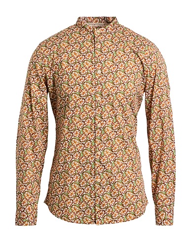 MARKUP Camicia fantasia Cammello 98% Cotone, 2% Elastan