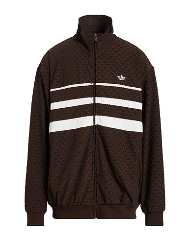 ADIDAS ORIGINALS Sweatshirt Dark brown 96% Recycled polyester, 4% Elastane