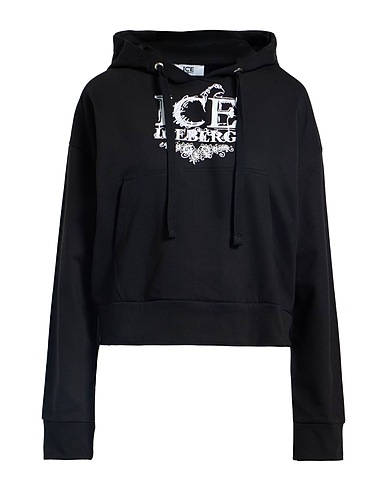 ICE ICEBERG Hooded sweatshirt Black 100% Cotton