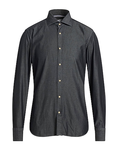 TINTORIA MATTEI 954 Denim shirt Black 100% Cotton