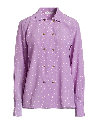 GRIFONI Patterned shirts & blouses Lilac 100% Silk