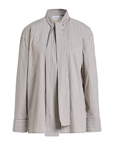 HAPPY 25® Striped shirt Grey 60% Cotton, 37% Nylon, 3% Elastane