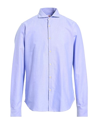 MOSCA Solid colour shirt Sky blue 100% Cotton