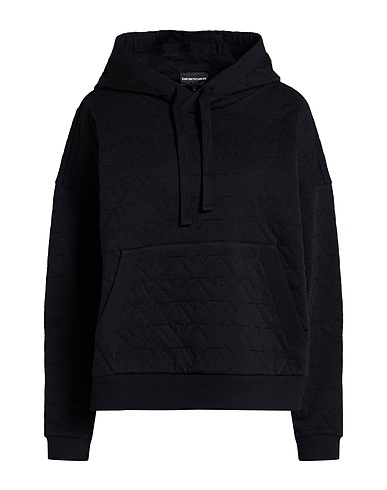 EMPORIO ARMANI Φούτερ Μαύρο 100% Βαμβάκι, Ελαστάνη